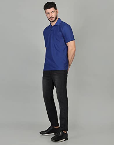 Image of INKKR Men's Casual Polo Neck Half Sleeve Solid T-Shirt (Pack-3)
