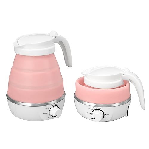 Tetera Eléctrica Plegable Portátil 0.6L 110V Rosa miniatura 4