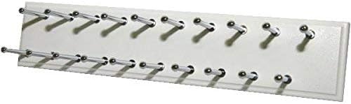 Easy Track Ra1200 Sliding Tie Rack, 20 Hook, White