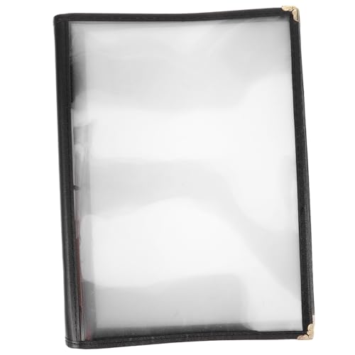 YARNOW Libro De Menú Sencillo Soporte para Menú De Barra Cubierta De PVC Suministro De Restaurante Menú De Bebida Titular del Tapa Transparente De Polivinilo A4 Personalidad
