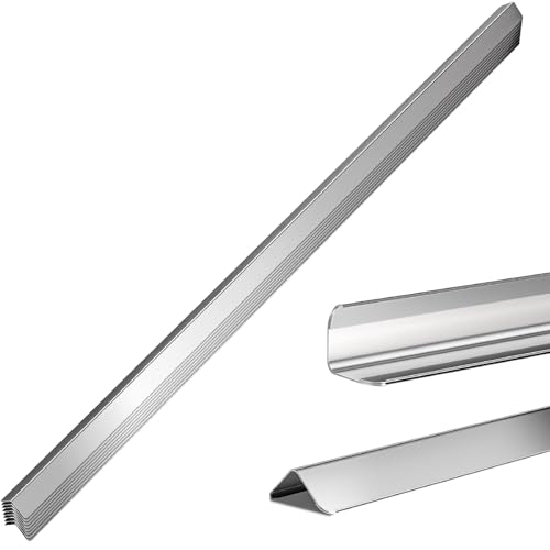 Image of 96x1.5x1.5 Inch （No adhesivey） 304 Stainless Steel Wall Corner Guards (10-Pack) Heavy Duty Rounded Corner Protector, Smooth Folded Edge Design for Wall Protection 90 Angle Metal Edge Guard