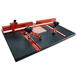 O'SKOOL Drill Press Table with Adjustable Aluminum Fence, Flip Stop, and Replaceable Insert – Fits 12-Inch and Larger Drill Presses – 23-5/8" x 15" x 1" MDF Work Surface, DAB022