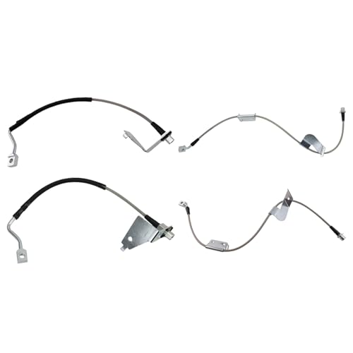 Image of TRQ Brake Hose Set Compatible with 2003-2014 Chevrolet Express 2500 2003-2015 Express 3500 GMC Savana 2500 2003-2016 Savana 3500