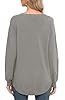 GRECERELLE Womens Long Sleeve Jumpers Lightweight Crew Neck Sweater Tops Casual Soft Knit Pullover for Ladies (Grey, L) #5