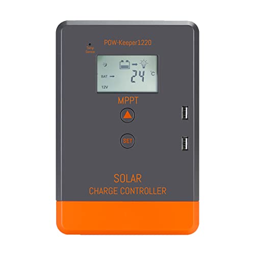 20A MPPT Solarladeregler 12V 24V Solar Laderegler Automatische Arbeit Solar Charge Controller Max PV Leerlaufspannung 55V mit Verschiedenen Automatischen Schutzfunktionen.… Cover