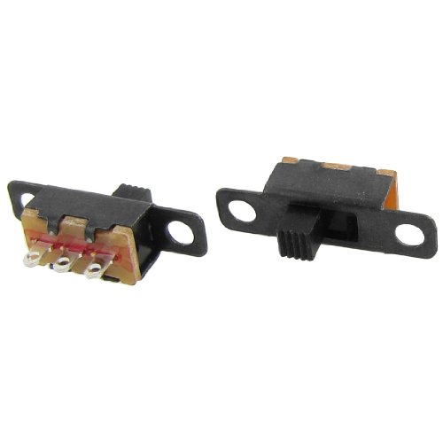 sourcing map 50Pcs 1P2T SPDT Panel Deslizante Conmutador 3mm Alta Perilla 3 Pin 2 Posición 0,5A 50V DC