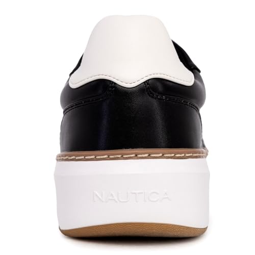 Image of Nautica Men's Casual Court Fashion Sneakers Classic Low-Top Lace-Up Shoes Comfortable Everyday Walking Style with Durable Outsole and Vegan Leather Upper