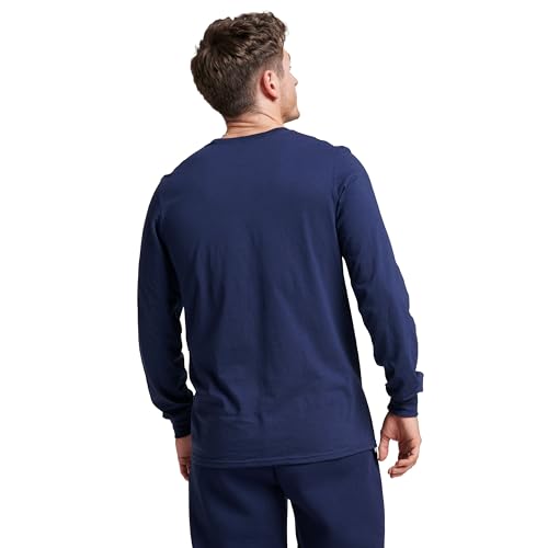 Russell Athletic 64LTTM0-NAV-XL Mens Cotton Performance Long Sleeve T-Shirts T Shirt thumb #3