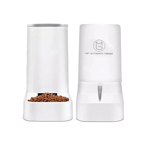 Automatic Pet Feeder, 2pcs Cat Feeder and Water Dispenser Set 3.8L Water, Automatic Feeder Food Dispenser and Water Fountain for Cats Dogs Automatic Pet Feeder, 2pcs Cat Feeder and Water Dispenser Set 3.8L Water, Automatic Feeder Food Dispenser and Water Fountain for Cats Dogs