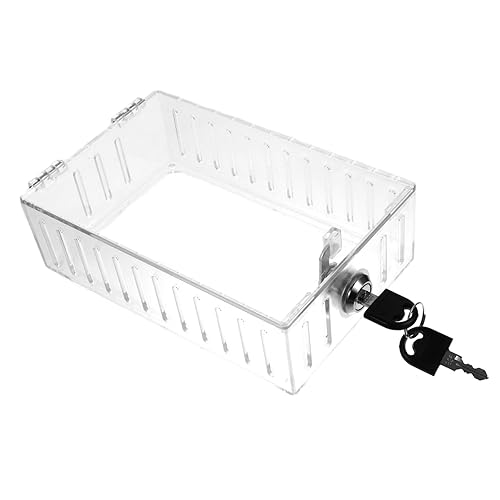 Operitacx Caja de Bloqueo para Termostato Transparente Protector de Termostato de Pared Compatible Mayoría de Seguridad con Cerradura Diseño Duradero y Resistente