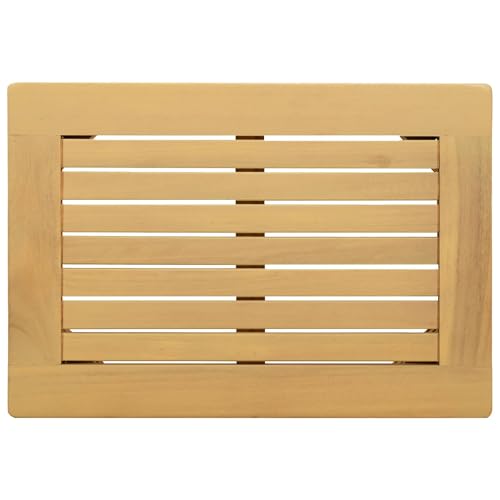 Table basse en bois d'acacia avec structure robuste et durable pour tous usages - 6