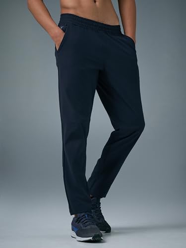 Image of TECHNOSPORT Men's Regular Fit Mid Rise Solid Plus Size Trackpants with Quick Dry, Anti Microbial, SPF50+ for Regular and Sports Use