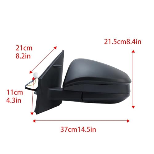 Rétroviseur droit RAV4 2016-2018 noir à 3 broches version US