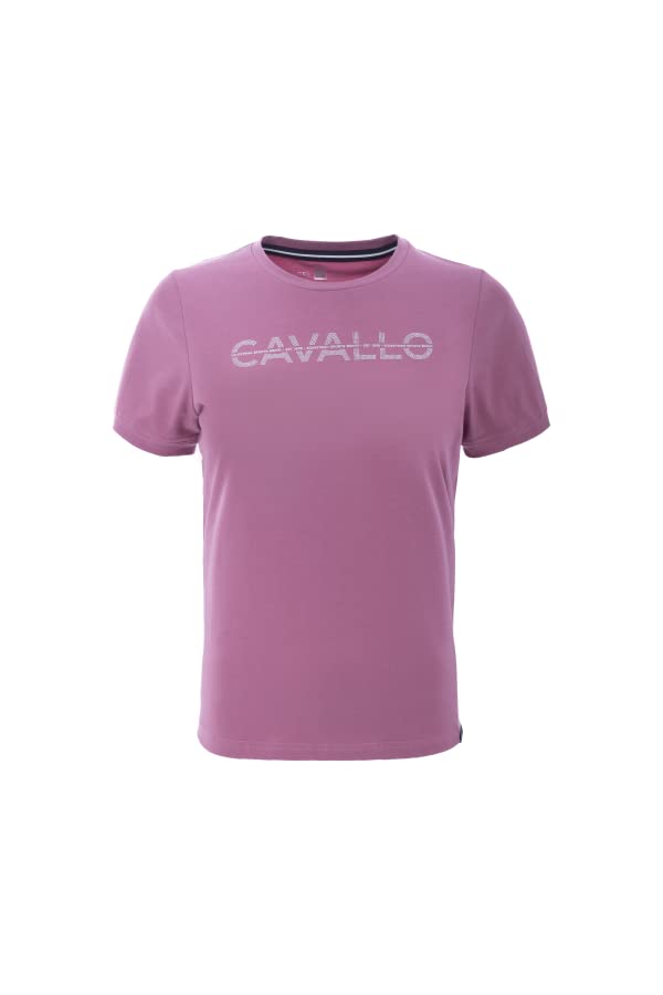 T-shirt Cavallo Denise enfant rose framboise pour l'équitation sportive