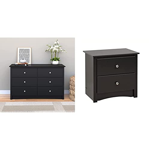 Prepac Sonoma Children's 6-Drawer Dresser (BDC-4829) and 2-Drawer Nightstand (BDC-2422)