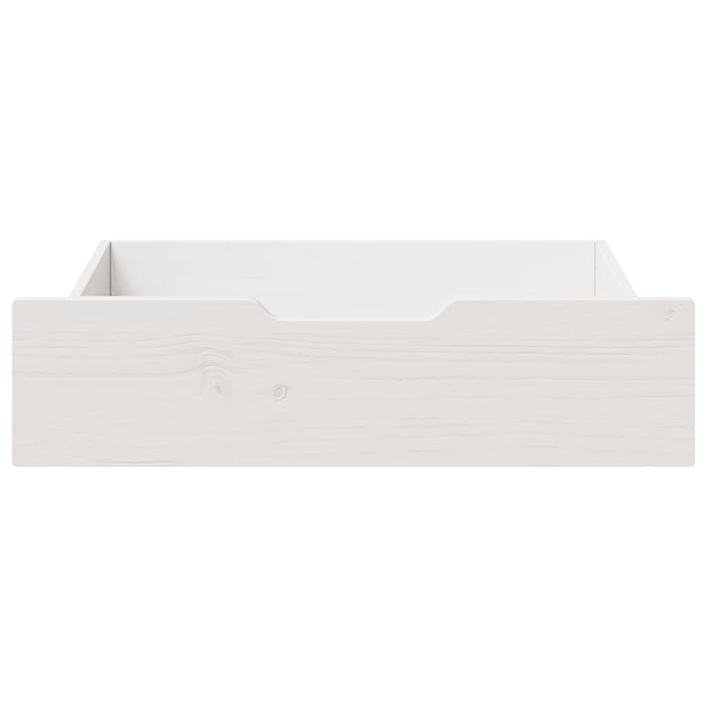 Unterbett-Aufbewahrungsschubladen aus Kiefernholz, Set mit 2 Rollenden Unterbettschubladen-Organizern, Verschiebbare Holz-Aufbewahrungsbox für Schlafzimmer, (75 x 55 x 16 cm)