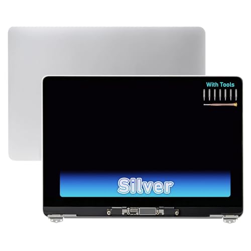 Image of Screen Replacement for MacBook Air M1 2020 A2337 EMC 3598 MGN63 MGN93 MGND3 MGN73 MGNA3 MGNE3 661-16807 661-16806 661-16808 Retina Full LCD Display Assembly 13.3 inch 2560x1600 (Silver)