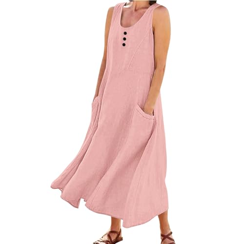 Robe de plage en mousseline rose taille L pour femme