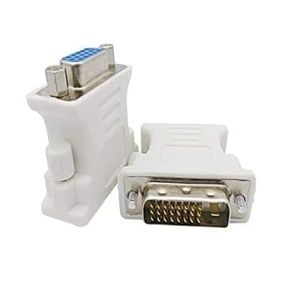 DVI 24+1 Male to VGA Female Adapter Converter, White (Pack of 2)-picture-10