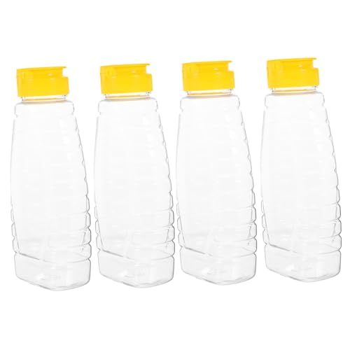HEALEEP with Lids Honey Squeeze Bottle Salad Dressing Bottle Sauce Squeeze Containers