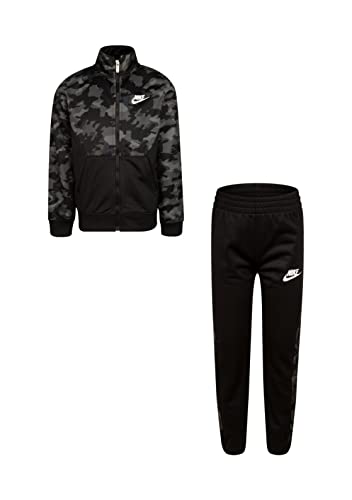 Nike Baby Boy Therma Dri Fit Jacket & Pants 2 Piece Set (Black(76H109-023)/Camo, 12 Months)
