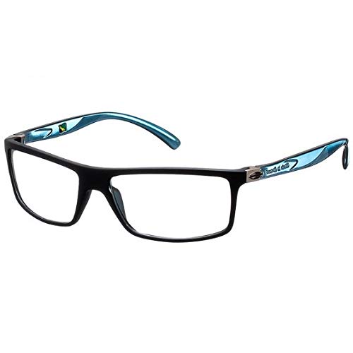 Gafas Mormaii Montura Eclipse full negro mate con astas azul para conducir y pasear