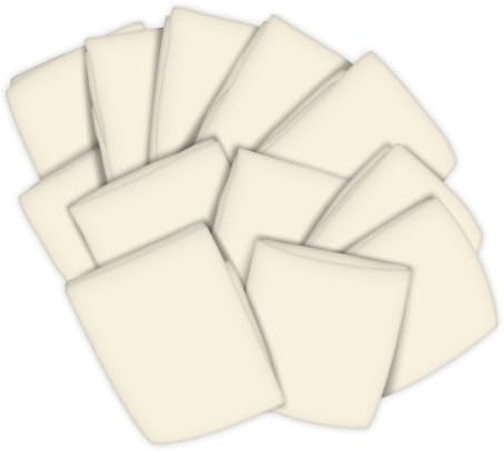 SheetWorld 12 Pack Fitted Basket Sheets 13" x 27" - Organic Ivory Jersey Knit - Made in USA