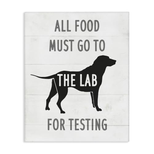Image of Kitchen Humor Dog Food Phrase, 16 x 20 Inch Canvas Wall Art