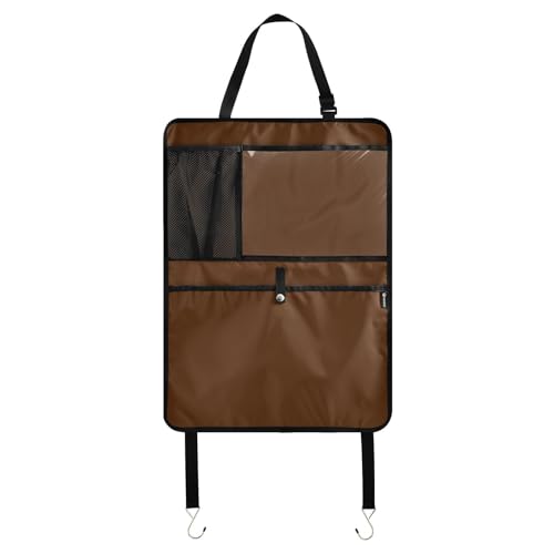 ODAWA Lot de 2 tapis de protection pour dossier de siège de voiture Marron noix de coco