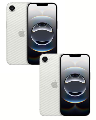 Image of (Pack of 2) Compatible with Skin Sticker /Vinyl wrap /Protective Film Mobile Back Skin Carbon Fiber 3D Transparent by Candeal Mizhan(Only Back) (Apple, Apple iPhone 16e)