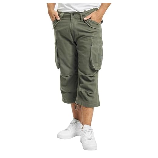 Brandit Shorts Industry Vintage 3/4 in Olive-M