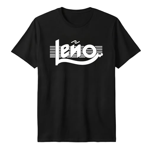 Camiseta Leño Logo Negra Hombre 100% Algodón Rock Urbano (FR/ES, Letras, M, Regular, Regular)