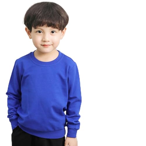 Kids Oversized Crewneck Sweatshirts Casual Loose Long Sleeve Solid Color Warm Pullover with Pockets Preppy Clothes