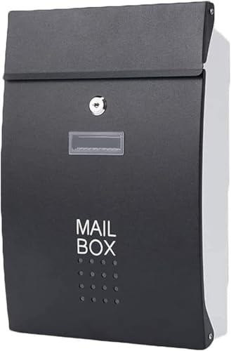 Caja de elevación for casa, buzón de sugerencias de Correo electrónico, Cerradura de Llave, donación con buzón, Metal for Exteriores galvanizado(A)