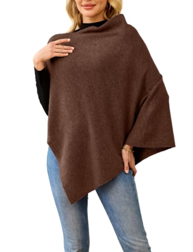 Ferand Women's Cashmere Wrap Soft Lightweight Poncho Sweater Cozy Travel Shawl