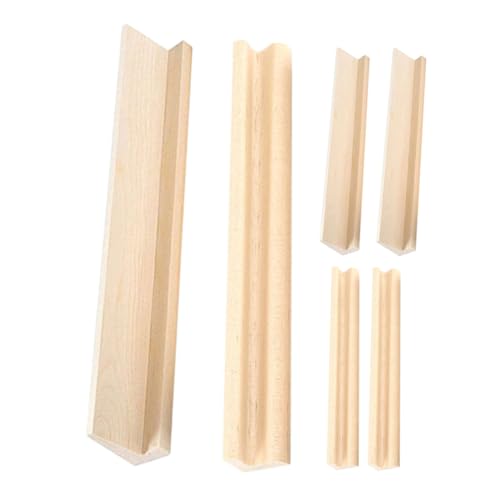 BESPORTBLE 6 Piezas Bases de Madera para Letras y Fichas de Dominó de y B Soporte para Azulejos Mahjong para Exhibición Mesa