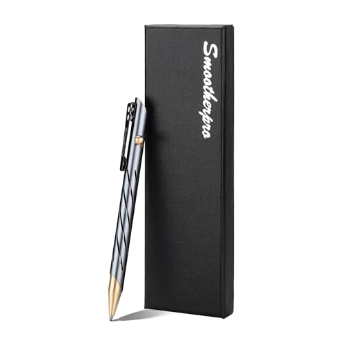 SMOOTHERPRO Bolt Action Pen, Aluminum Ballpoint Pen Compatible with Parker and Fisher Space SPR...