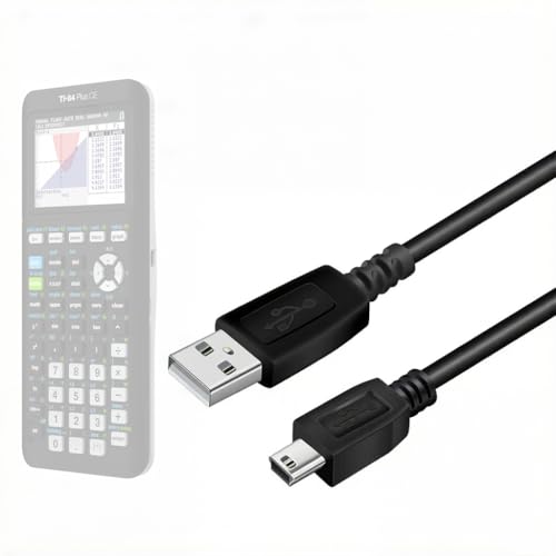 YEHUIM TI-84 Plus CE Calculator Charger for Texas Instruments TI84 Plus CE TI 84 Plus C Silver Edition TI Nspire CX/TI-Nspire CX CAS Graphing Calculator Date Cable