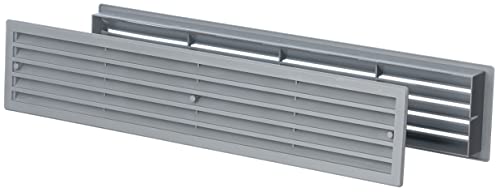 Steinberg14 Door Vent Cover 17.7x3.6 inch - Grey Two Sided Door Grille - 450x92 mm Door Air Vent Cover - Plastic Ventilation Grill - Door Vents for Interior Doors - Bathroom Vent Cover