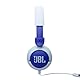 JBL Junior 320, On-Ear-Kopfhörer mit Kabel und eingebautem Mikrofon für Kinder, JBL Safe Sound, niedriger Lautstärke, 12 mm Soft Pad und Sticker-Set, tragbares Design, Blau