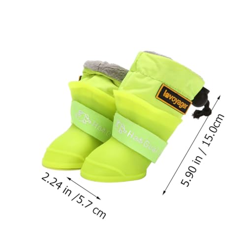 POPETPOP Doggy Shoes 4 Pcs waterproof pet s pet shoes dog rain footwear dog paw rain protector dogs shoes dog in s dog rain foot shoes dog s cat shoes Silica gel - Image 3