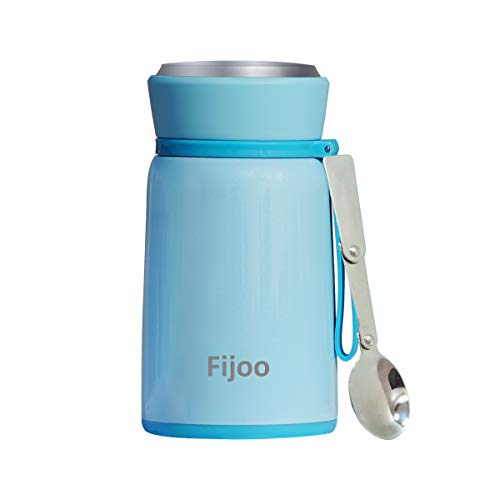 Best Stainless Steel Soup Thermos Food Jar + Folding Spoon - Triple Wall