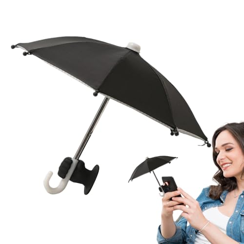 Genérico Sombra del sol del celular - 22 cm/8.66 pulgadas de longitud UV Shield, Visor de s inteligentes | Paraguas de a prueba de viento portátil con taza de succión de puño para