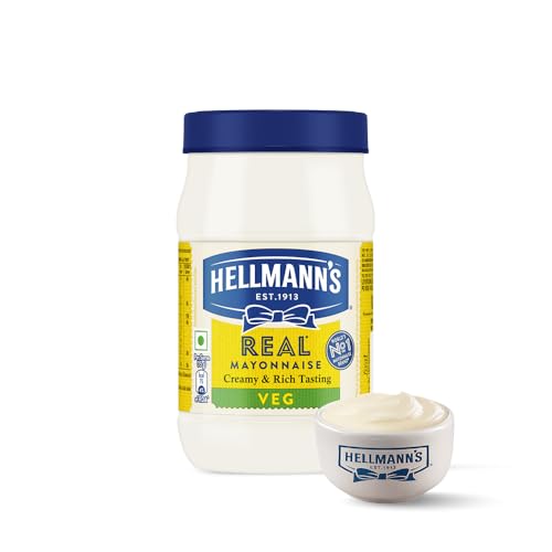 Image of Hellmann's Veg Mayonnaise, 250 g, for Creamy Delicious Meals, 100% Vegetarian, World's No. 1 Mayonnaise Brand