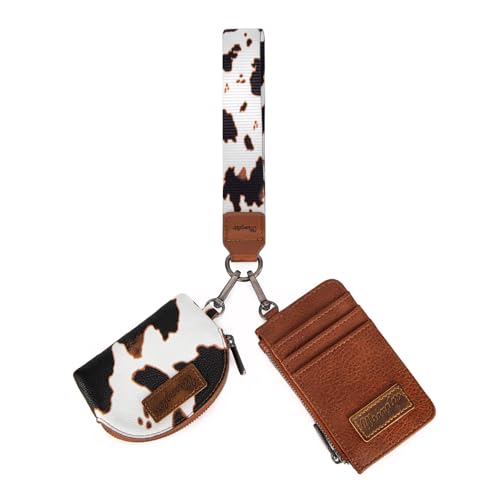 Image of Wrangler Keychain Wristlet Wallets for Women Western Dual Pouch Wristlet Credit Card Holder Wallet