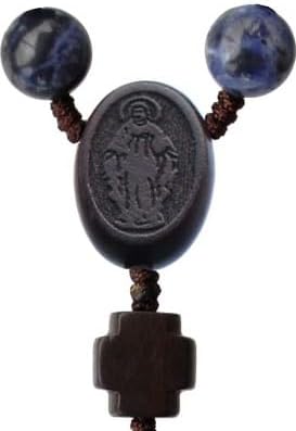 Sine Cera 8mm Sodalite/Jujube Wood 5 Decade Rosary - Image 4