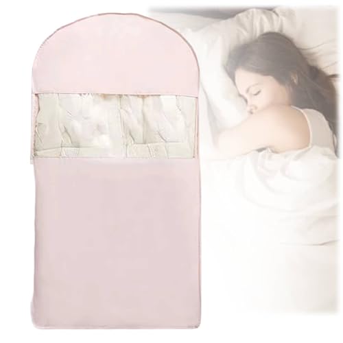 Space Saving Hanging Garment Bag with Self-Compression Zipper, Dustproof Waterproof Clothes Cover with Clear Window, Closet Organizer for Down Jackets, Suits, Coats & Winter Outerwear (Pink M)