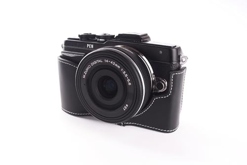 Demi-étui en cuir véritable Olympus E-PL7 TP pour une protection élégante