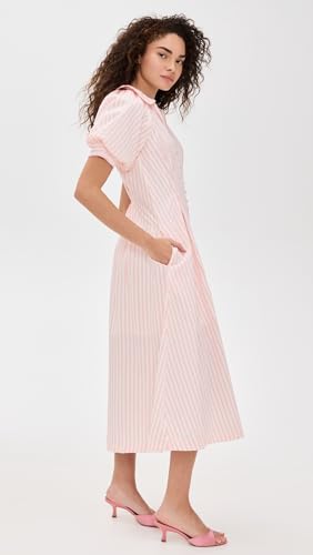 English Factory Women's Seersucker Striped Midi Dress4