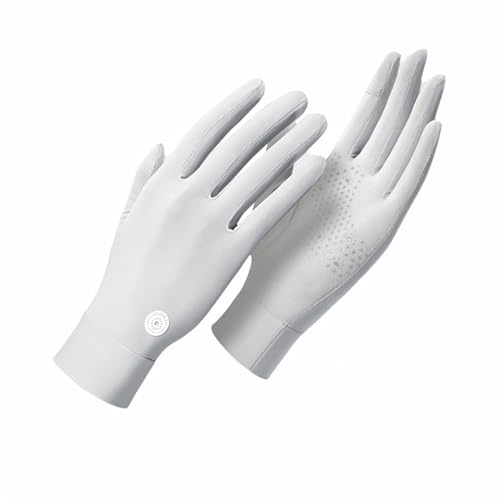 Lifup Women Sunscreen Gloves UV Protection Driving Gloves with Full Finger Coverage Gray One Size
